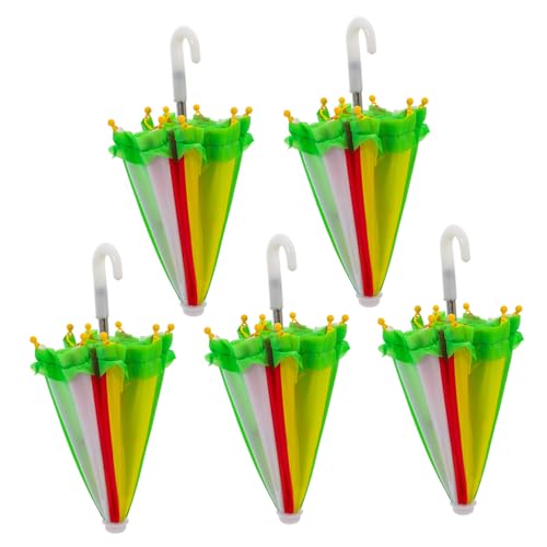 VANZACK 5 Stück Teiliges Miniatur Regenschirm Bunte Mini Dekoration für Puppenhäuser Handliches Leichtes und Detailreiches Zubehör für Kreatives Rollenspiel und Stilvolle Miniaturwelten VANZACK 5 Stück Teiliges Miniatur Regenschirm Bunte Mini Dekoration für Puppenhäuser Handliches Leichtes und Detailreiches Zubehör für Kreatives Rollenspiel und Stilvolle Miniaturwelten von VANZACK
