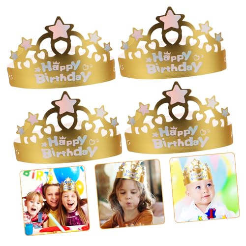 VANZACK 50 Stück Goldene Papier Kronen Geburtstags Partyhüte und Erwachsene Faltbare Partyhüte mit Sternenhimmel Design Praktische Geburtstagsdekoration und Fotorequisiten VANZACK 50 Stück Goldene Papier Kronen Geburtstags Partyhüte und Erwachsene Faltbare Partyhüte mit Sternenhimmel Design Praktische Geburtstagsdekoration und Fotorequisiten von VANZACK