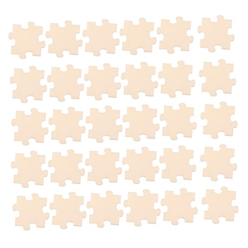 VANZACK 50 Stück Teiliges Blanko Puzzle zum Selbstgestalten für Puzzle DIY Kreative Holzstücke für Kreative Deko und Lernförderung von VANZACK