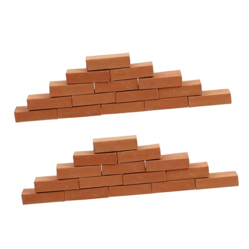 VANZACK 50 Stück Teiliges Miniatur Ziegelstein Rot Realistische Bastelsteine für DIY Hausmodell Handliche Mini Backsteine für Puppenhaus Architektur Garten Schulprojekt VANZACK 50 Stück Teiliges Miniatur Ziegelstein Rot Realistische Bastelsteine für DIY Hausmodell Handliche Mini Backsteine für Puppenhaus Architektur Garten Schulprojekt von VANZACK