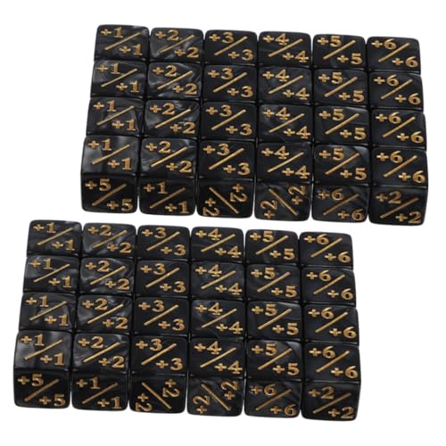 VANZACK 50 Stück Teiliges Set Rechenwürfel mit Plus Minuszeichen Pädagogische Würfel für Mathelernen und Logikförderung Vielseitige Spielwürfel für Klassenzimmer Partyspielzubehör und von VANZACK
