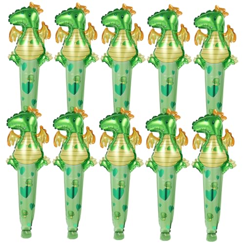 VANZACK 50Stücke Dinosaurier Folienballon Handheld Inflatable Dinosaur Balloon Für Kindergeburtstag Dino Mottoparty Party Dekorative Requisiten Dinosaurierballon von VANZACK