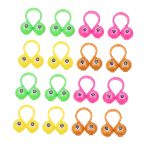 VANZACK 50Stücke Große Augen Fingerpuppen Ringe Zufällige Designs Für Lernspielzeug Und Fingerspielzeug Interaktive Fingeraktivität Für Erwachsene von VANZACK
