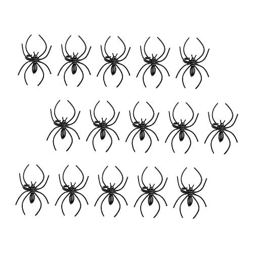 VANZACK 50Stücke Halloween Kunststoff Spinnenringe Für Gruselige Partys Dekoration Und Bar Requisiten Für Halloween Deko Und Spinnenringspielzeug von VANZACK