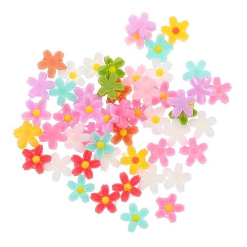 VANZACK 50Stücke Mini Harz Blumen Charms Winzige Cabochons Für Nailart Dekorationen Scrapbooking Verzierungen Und DIY Schmuckprojekte Petal Blumen von VANZACK