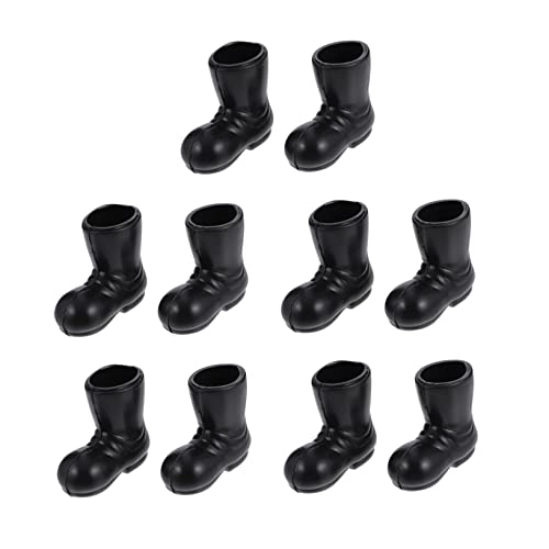 VANZACK 5paare Mini Weihnachtsstiefel Dekoration Miniatur Weihnachtsmann Schuhe Für Puppenhaus Weihnachten Deko Kreative Mini Haus Ornamente Ergänzung Für Festliche Atmosphäre von VANZACK