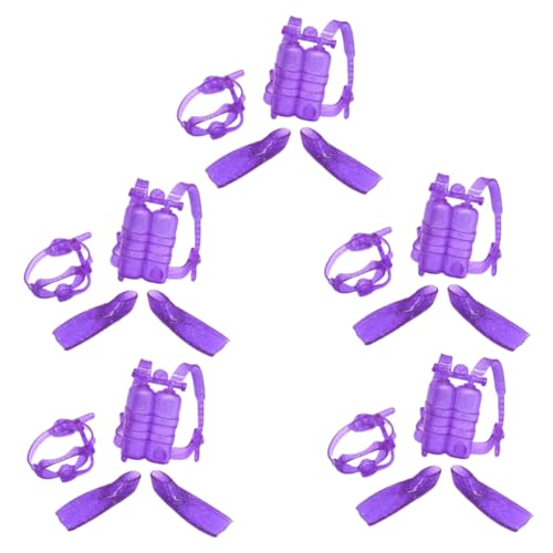 VANZACK 5Sätze Teiliges Puppen Tauchset Tauchzubehör Für Puppen Sauerstofftank Tauchbrille Und Flossen Für Rollenspiele Und Kreative Aktivitäten VANZACK 5Sätze Teiliges Puppen Tauchset Tauchzubehör Für Puppen Sauerstofftank Tauchbrille Und Flossen Für Rollenspiele Und Kreative Aktivitäten von VANZACK