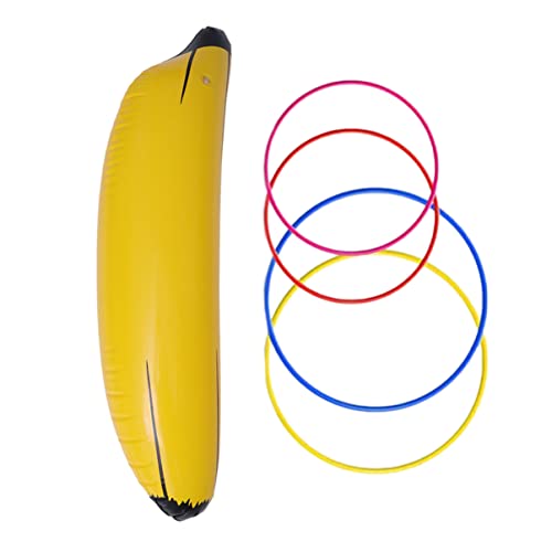 VANZACK 5Stücke Aufblasbares Bananenspielzeug für Teiliges Banane Ringe aus Umweltfreundlichem PVC für Partys und Spielspaß im Freien Sicheres und Attraktives Design von VANZACK