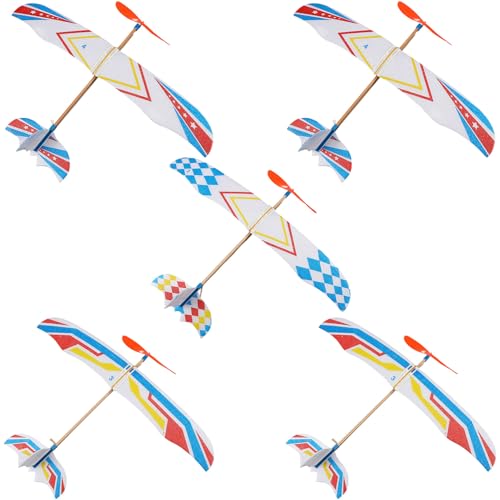 VANZACK 5Stücke DIY Flugzeugspielzeug Gummiband Zufälligen Farben Lernspielzeug Für Kreatives Und Motoriktraining von VANZACK