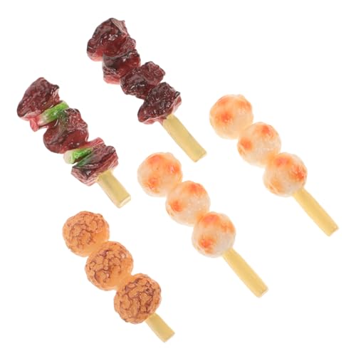 VANZACK 5Stücke Gefälschte Grillspieße Realistisches BBQ Für Lernspielzeug Für Kreative Rollenspiele Perfektes Zubehör Für Kindergrill Und Puppenhäuser von VANZACK