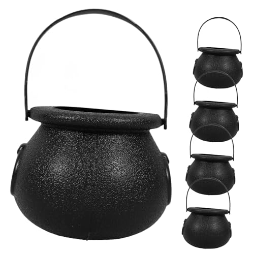 VANZACK 5Stücke Halloween Hexen Süßigkeiten Eimer Mini Deko Cauldron für Wiederverwendbar und Praktisch für Partys zum Aufbewahren von Snacks und Geschenken VANZACK 5Stücke Halloween Hexen Süßigkeiten Eimer Mini Deko Cauldron für Wiederverwendbar und Praktisch für Partys zum Aufbewahren von Snacks und Geschenken von VANZACK