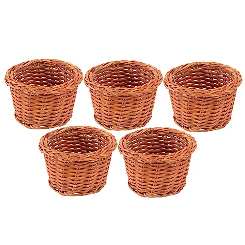 VANZACK 5Stücke Mini Geflochtene Körbe Für Puppenhaus Handgefertigte Möbelzubehör Deko Mini Food Container Ohne Griff Als Puppenhausverzierung Für Mini House Ornamente VANZACK 5Stücke Mini Geflochtene Körbe Für Puppenhaus Handgefertigte Möbelzubehör Deko Mini Food Container Ohne Griff Als Puppenhausverzierung Für Mini House Ornamente von VANZACK