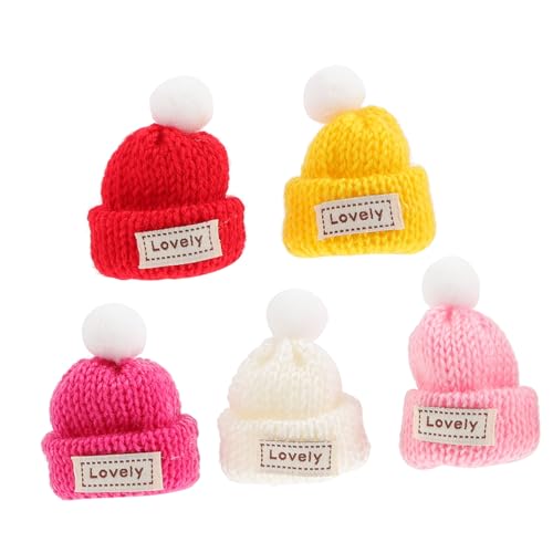 VANZACK 5Stücke Mini Strickhüte Für Puppen DIY Wollgarnhüte Und Kreative Bastelaccessoires Für Kopfschmuck Und Dekoration VANZACK 5Stücke Mini Strickhüte Für Puppen DIY Wollgarnhüte Und Kreative Bastelaccessoires Für Kopfschmuck Und Dekoration von VANZACK