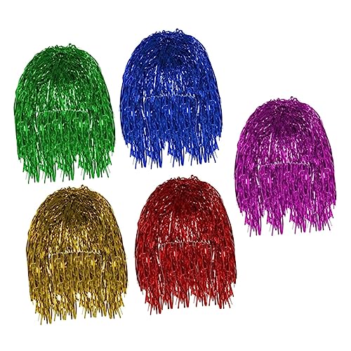 VANZACK 5Stücke Teiliges Glänzende Lametta Perücken für Frauen Cosplay Partyperücken für Halloween Kostümpartys VANZACK 5Stücke Teiliges Glänzende Lametta Perücken für Frauen Cosplay Partyperücken für Halloween Kostümpartys von VANZACK