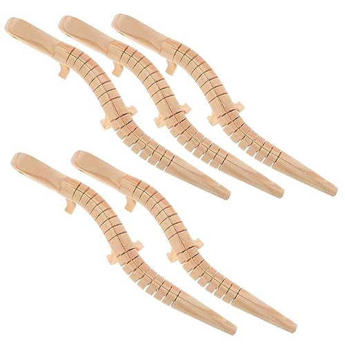 VANZACK 5Stücke Unfertiges Wackeleidechsen Aus Holz Kreatives DIY Eidechsen Bastelset Für Lernspielzeug Für Bastel Und Spielvergnügen von VANZACK