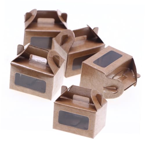 VANZACK 5pcs Miniatur Dessert Box Puppenhauszubehör Kleine Dessert Box Modelle Simulation Dessert Box Spielzeug Mini House von VANZACK