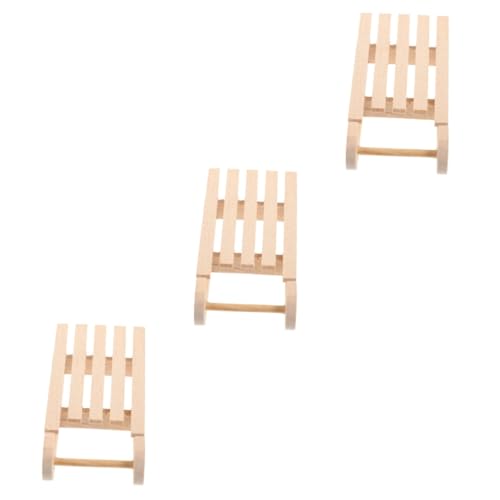 VANZACK 6 Stck. Miniatur Holzschlitten Weihnachtsdeko Handgefertigt Weihnachtliche Tischdekoration Kreative Anhänger für Festliche Zuhause von VANZACK