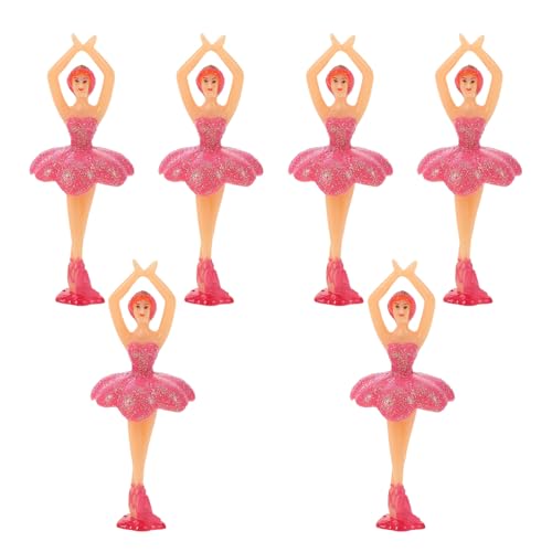 VANZACK 6 Stück Ballettmädchen Spieluhr Figuren Tanzende Ballerina Mädchen Figur Statue Ballett Tortenaufsätze Spieluhr Zubehör Geburtstagsparty Favors Supplies von VANZACK