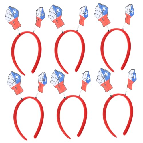 VANZACK 6 Stück Cosplay Kopfschmuck Chile Party Haarreifen Leichtes Stirnband für Nationalfeier Festival Haarband Praktische Bequeme Chile Requisiten VANZACK 6 Stück Cosplay Kopfschmuck Chile Party Haarreifen Leichtes Stirnband für Nationalfeier Festival Haarband Praktische Bequeme Chile Requisiten von VANZACK
