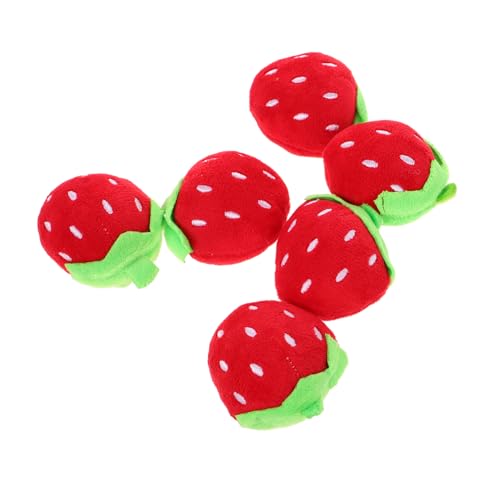 VANZACK 6 Stück Erdbeer Plüschspielzeug Kleine Weiche Erdbeer Kuscheltiere für Dekorative Plüschfrüchte zum für Kreative DIY Projekte VANZACK 6 Stück Erdbeer Plüschspielzeug Kleine Weiche Erdbeer Kuscheltiere für Dekorative Plüschfrüchte zum für Kreative DIY Projekte von VANZACK