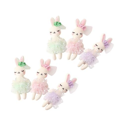 VANZACK 6 Stück Kaninchenpuppe Haarschmuck Aber Kuscheltier Bekleidungsbedarf Mini-Plüsch-Kaninchen-Anhänger Kaninchen-Miniatur Tierfiguren Kaninchen-Kleidungsornament PP Baumwolle VANZACK 6 Stück Kaninchenpuppe Haarschmuck Aber Kuscheltier Bekleidungsbedarf Mini-Plüsch-Kaninchen-Anhänger Kaninchen-Miniatur Tierfiguren Kaninchen-Kleidungsornament PP Baumwolle von VANZACK