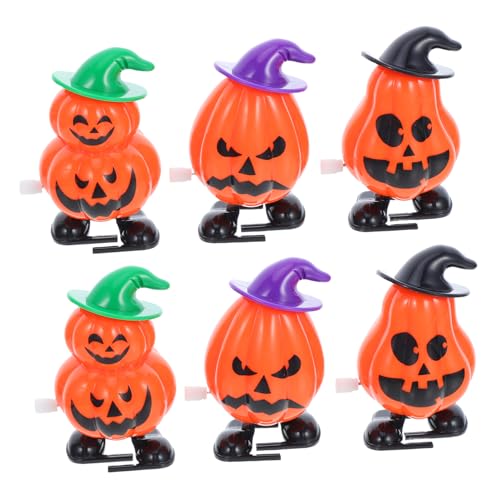 VANZACK 6 Stück Mini Wind Up Spielzeuge für Halloween Partys Geschenktüten Füller und Klassenbelohnungen Lustige Kürbisfiguren von VANZACK