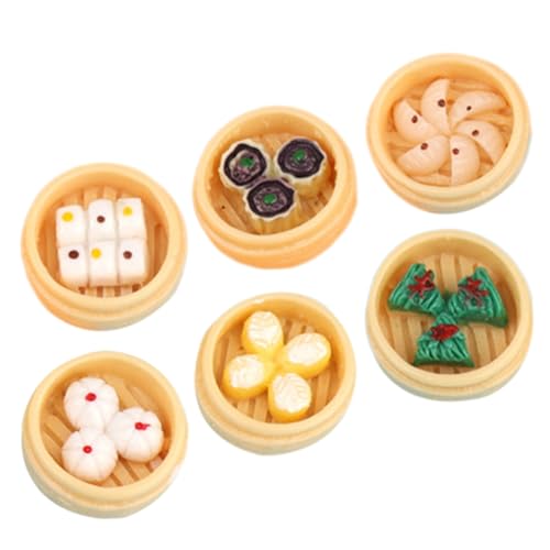 VANZACK 6 Stück Miniatur Steamer Mini Dampfnudeln Dekoration Realistische Lebensmittel Modelle für Puppenhaus Spielküche Fotografie und Heimdekoration VANZACK 6 Stück Miniatur Steamer Mini Dampfnudeln Dekoration Realistische Lebensmittel Modelle für Puppenhaus Spielküche Fotografie und Heimdekoration von VANZACK