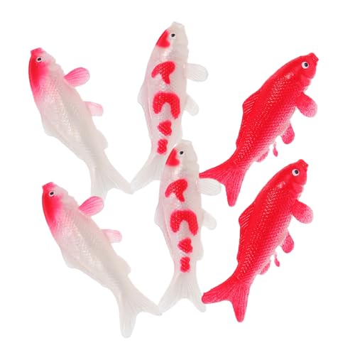 VANZACK 6 Stück Puppenhaus-minifische – 4,5 cm Große Miniatur-koi-fischfiguren, Künstliche Aquarium-Dekorationen, Realistische Goldfischmodelle Für Landschaftsbau Und Heimdekoration VANZACK 6 Stück Puppenhaus-minifische – 4,5 cm Große Miniatur-koi-fischfiguren, Künstliche Aquarium-Dekorationen, Realistische Goldfischmodelle Für Landschaftsbau Und Heimdekoration von VANZACK