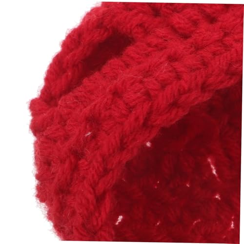 VANZACK 6 Stück Puppenstrickhut Mini-webpuppenmützen Mini-strickornamente DIY Bastelzubehör Kleine Hundehelme Bastelmützen Für Weihnachten Kleine Strickmützen Garn von VANZACK