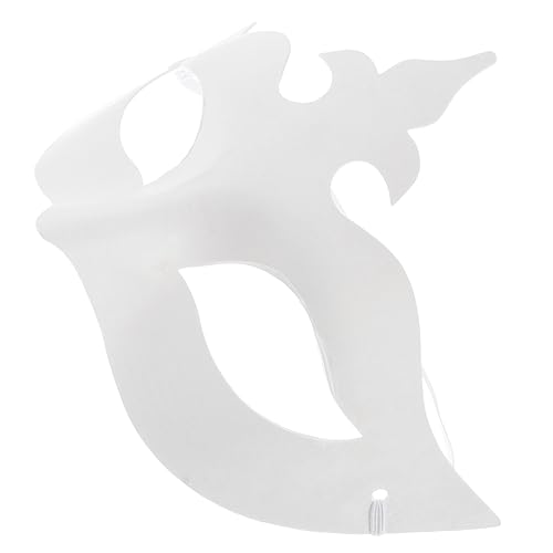 VANZACK 6 Stück Teiliges DIY Papier Kronenmasken zum Bemalen Handgemachte Weiße Blanko Halbmasken für Karneval Bastelprojekte Mottopartys und Kreative Kunstkurse von VANZACK