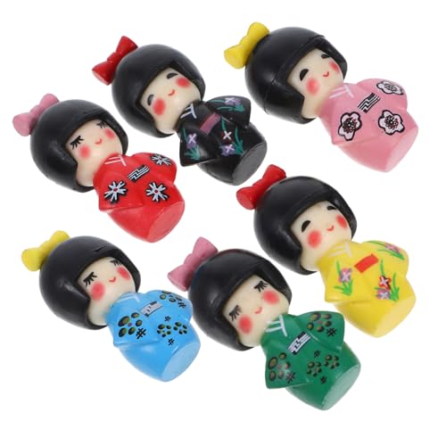 VANZACK 6 Stück Teiliges Japanische Kimono Puppen PVC Figuren Handgefertigt Kreative Spielzeugdekoration als und Tischdeko für Zuhause und Besondere Anlässe VANZACK 6 Stück Teiliges Japanische Kimono Puppen PVC Figuren Handgefertigt Kreative Spielzeugdekoration als und Tischdeko für Zuhause und Besondere Anlässe von VANZACK