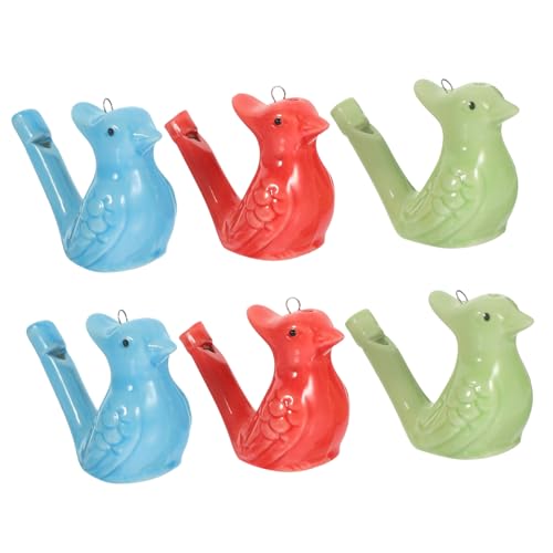VANZACK 6 Stück Teiliges Keramik Vogelpfeifen Badespielzeug Bunte Wasserspielzeug Musikinstrument Party für Jungen Mädchen Zufällige Farbe VANZACK 6 Stück Teiliges Keramik Vogelpfeifen Badespielzeug Bunte Wasserspielzeug Musikinstrument Party für Jungen Mädchen Zufällige Farbe von VANZACK