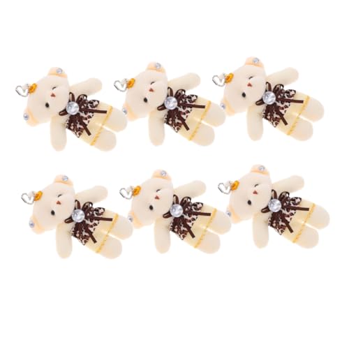 VANZACK 6 Stück Teiliges Kleine Plüschbären Schlüsselanhänger Niedliche Mini mit Aufhängekette Vielseitige Taschen und Schlüssel Deko für Hochzeiten Geburtstage DIY Accessoires VANZACK 6 Stück Teiliges Kleine Plüschbären Schlüsselanhänger Niedliche Mini mit Aufhängekette Vielseitige Taschen und Schlüssel Deko für Hochzeiten Geburtstage DIY Accessoires von VANZACK