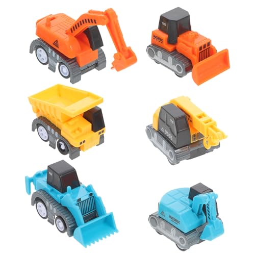 VANZACK 6 Stück Teiliges Mini Baustellenfahrzeuge Friktionsbetriebene Rückzieh lkws Kompakte Metallmodelle für Kleinkinder Tragbare Spielzeugautos für Fantasievolles im Freien VANZACK 6 Stück Teiliges Mini Baustellenfahrzeuge Friktionsbetriebene Rückzieh lkws Kompakte Metallmodelle für Kleinkinder Tragbare Spielzeugautos für Fantasievolles im Freien von VANZACK