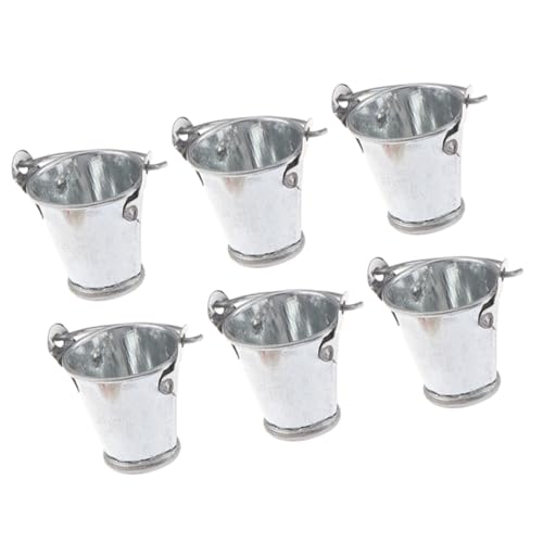 VANZACK 6 Stück Teiliges Mini Metall Wasser Eimer Miniatur Gartendeko Mini Haus Zubehör Langlebiges Modell für Puppenhaus Schlafzimmer Mikrolandschaft Vielseitige Miniatur Deko VANZACK 6 Stück Teiliges Mini Metall Wasser Eimer Miniatur Gartendeko Mini Haus Zubehör Langlebiges Modell für Puppenhaus Schlafzimmer Mikrolandschaft Vielseitige Miniatur Deko von VANZACK