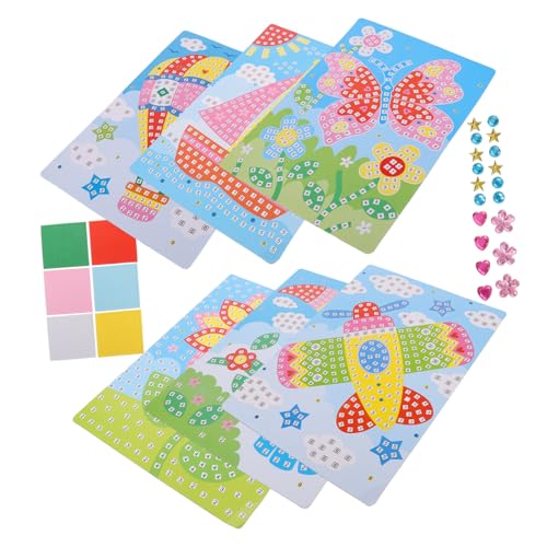 VANZACK 6 Stück Teiliges Puzzle Sticker Pädagogisch Fördernd DIY Cartoon Dekorationsspielzeug für Jungen und Mädchen zur Kreativen Formenerkennung und Feinmotorikentwicklung von VANZACK