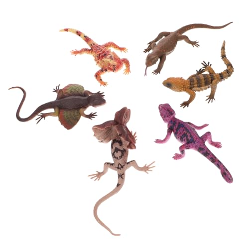VANZACK 6 Stück Teiliges Realistische Eidechsen Figuren aus Robustem TPR Material Sichere Glatte Oberfläche Pädagogisches Reptilien zur Kreativen und Gartendekoration VANZACK 6 Stück Teiliges Realistische Eidechsen Figuren aus Robustem TPR Material Sichere Glatte Oberfläche Pädagogisches Reptilien zur Kreativen und Gartendekoration von VANZACK