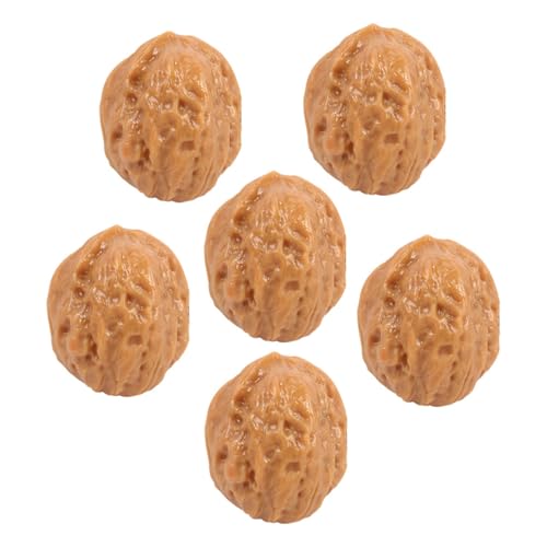VANZACK 6 Stück Teiliges Realistische Walnuss Modelle Deko Food Prop Leicht Tragbar für Küche Esszimmer Bar Tischdisplay VANZACK 6 Stück Teiliges Realistische Walnuss Modelle Deko Food Prop Leicht Tragbar für Küche Esszimmer Bar Tischdisplay von VANZACK