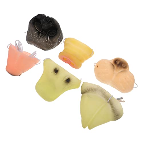 VANZACK 6 Stück Teiliges Tiernasen Masken für Lustige Halloween Vinylmasken für Kostümparty und Karneval Bequem und Kreativ für Cosplay und Aufführungen von VANZACK