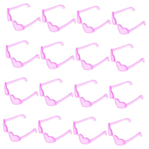 VANZACK 60Stücke Mini Puppen Herzförmig Dekorative Brillen Für Puppen Zubehör Für DIY Puppenhaus Und Mini Plastik Sonnenbrillen Für Kreative Gestaltung von VANZACK