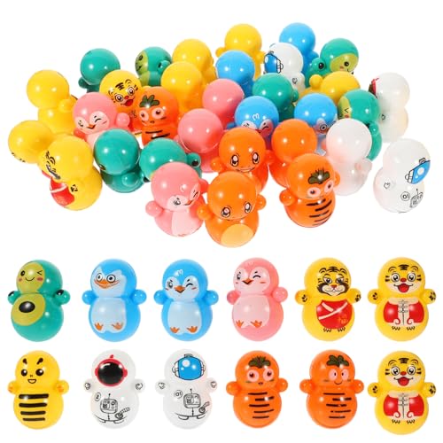 VANZACK 60Stücke Mini Tumbler Wackelspielzeug Niedliche Tierfiguren Für Partygeschenke Zufälligen Farben Und Stilen Geburtstagsfeiern Kleines von VANZACK