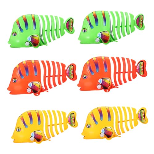 VANZACK 6Stücke Aufziehspielzeug Fische Schaukelspielzeug Für Badewanne Und Pool Cartoon Wind Up Fischspielzeug Für Partys Für Wasserspaß von VANZACK