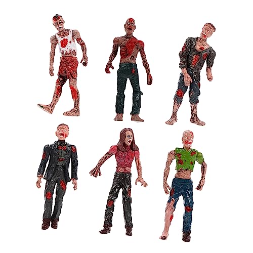 VANZACK 6Stücke Bewegliche Zombie Modelle Gruselige Halloween Streich Requisiten Für Schaurige Deko Und Halloween Partys Simulierte Zombie Spielzeuge von VANZACK