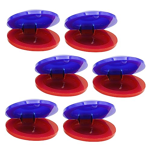 VANZACK 6Stücke Castanet Musikspielzeug für Rot und Blau Frühe Bildung Percussion Instrumente für Musikalische und Spielspaß von VANZACK