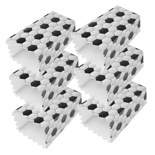 VANZACK 6Stücke Fußball Popcorn Boxen Für Kindergeburtstage Party Popcorn Behälter Snack Leckerei Boxen Für Filmabende Robuste Popcorn Schalen Für Snacks Und Süßigkeiten von VANZACK