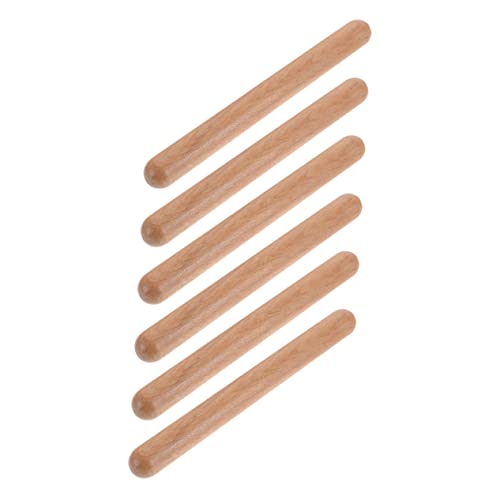 VANZACK 6Stücke Lustige Holz Rhythmusstöcke Pädagogisches Musikinstrument Für Kleinkinder Für Frühe Musikalische Und Spielaktivitäten Holzmusikinstrument von VANZACK