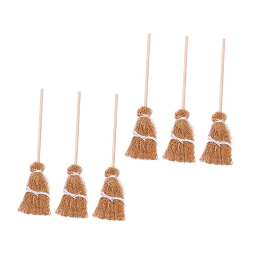 VANZACK 6stücke Miniatur Besen Mini Broom Dekoration Für Puppenhaus Maßstab Langlebiges Material Für Miniatur Szenen Und Weihnachtsdeko VANZACK 6stücke Miniatur Besen Mini Broom Dekoration Für Puppenhaus Maßstab Langlebiges Material Für Miniatur Szenen Und Weihnachtsdeko von VANZACK