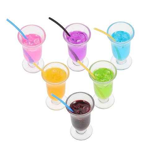 VANZACK 6Stücke Mini Fruchtsaft Cocktailsimulation Teiliges Dekoration Für Puppenhaus Realistische Modelle Aus Langlebigem Harz Zubehör Für Miniaturen Und Mini Hausliebhaber VANZACK 6Stücke Mini Fruchtsaft Cocktailsimulation Teiliges Dekoration Für Puppenhaus Realistische Modelle Aus Langlebigem Harz Zubehör Für Miniaturen Und Mini Hausliebhaber von VANZACK