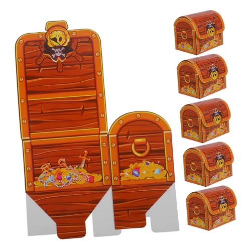 VANZACK 6Stücke Piraten Süßigkeitenboxen Kleine Schatztruhen für Halloween und Kindergeburtstag für und Pralinen für Piratenpartys und Schatzsuchen VANZACK 6Stücke Piraten Süßigkeitenboxen Kleine Schatztruhen für Halloween und Kindergeburtstag für und Pralinen für Piratenpartys und Schatzsuchen von VANZACK