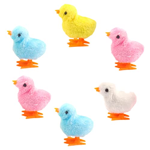 VANZACK 6Stücke Plüsch Küken Aufziehspielzeug Lustige Springende Hühner Für Weihnachten Und Ostern Interaktives Kinderspielzeug Aus Weichem Material von VANZACK